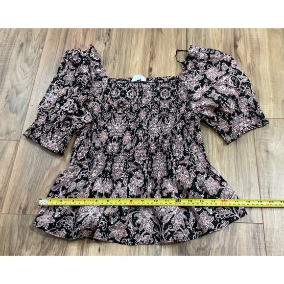 BB Dakota Steve Madden  Floral Puff Sleeve Top  Size: Medium - Picture 7 of 8